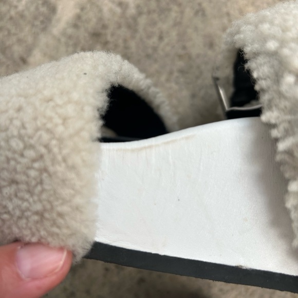 rag & bone Fluffy Shearling Evin Slide Platforms, size 38 - Picture 13 of 15